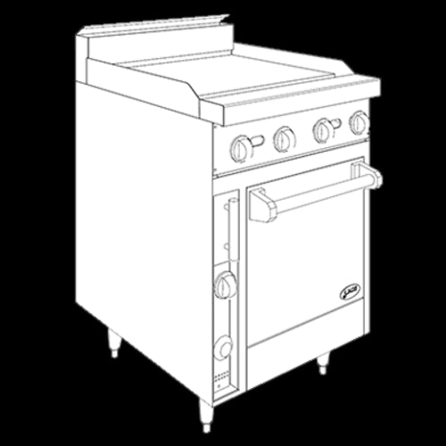 Jade Range JBR-24G-24 Range, 24" Restaurant, Gas
