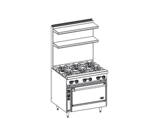 Jade Range JBR-6-36C Range, 36" Restaurant, Gas