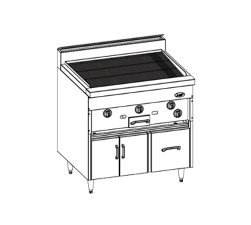 Jade Range JBKC-24 Range, 24" Restaurant, Gas