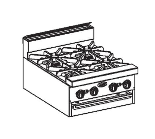 Jade Range JBR-8-M Range, 48" Restaurant, Gas