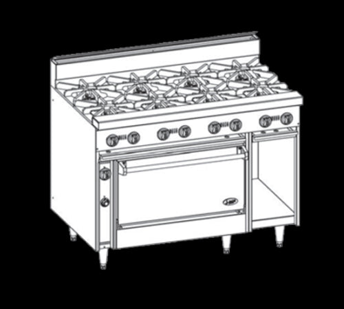 Jade Range JBR-8-36C Range, 48" Restaurant, Gas