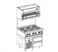 Jade Range JRLH-02S-B-36 Equipment Stand, Refrigerated Base