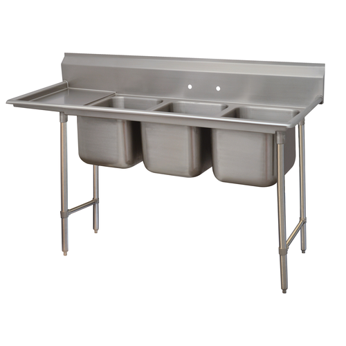 Advance Tabco 9-23-60-24L Sink, (3) Three Compartment