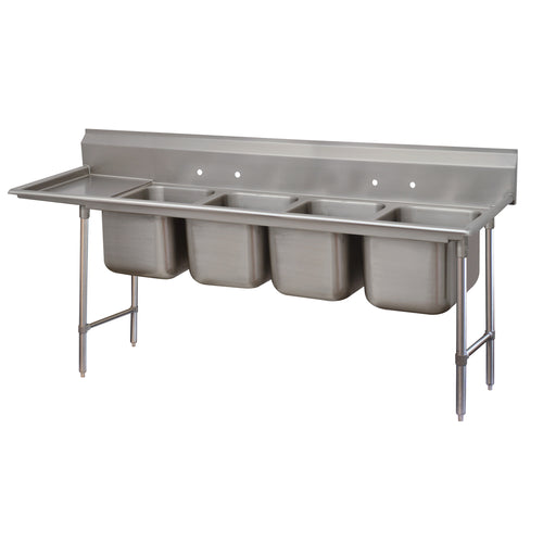 Advance Tabco 9-84-80-36L Sink, (4) Four Compartment