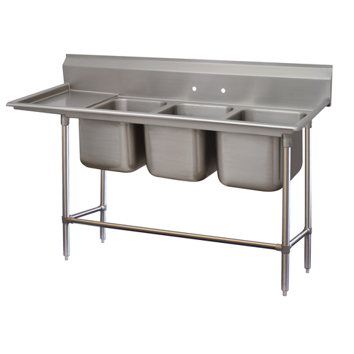 Advance Tabco 94-3-54-18L Sink, (3) Three Compartment