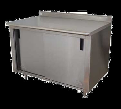 Advance Tabco CF-SS-304 Work Table, Cabinet Base Sliding Doors