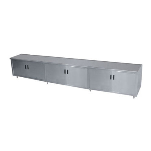 Advance Tabco HB-SS-3012M Work Table, Cabinet Base Hinged Doors