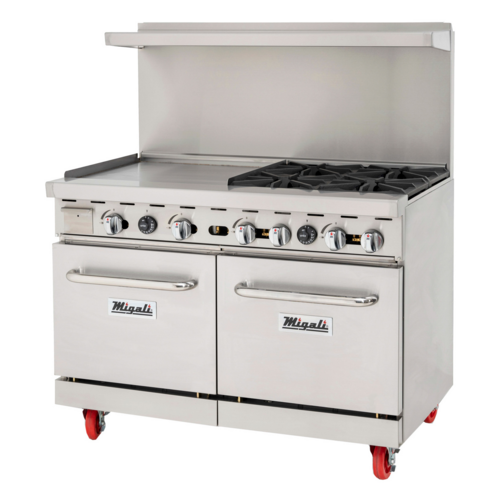 Migali C-RO4B-24GL-LP Range, 48" Restaurant, Gas