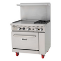 Migali C-RO2B-24GL-NG Range, 36" Restaurant, Gas