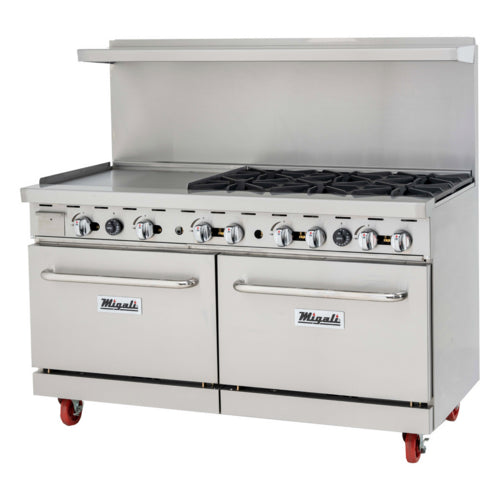 Migali C-RO6B-24GL-LP Range, 60" Restaurant, Gas