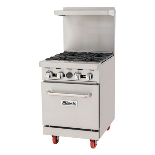 Migali C-RO4B-NG Range, 24" Restaurant, Gas