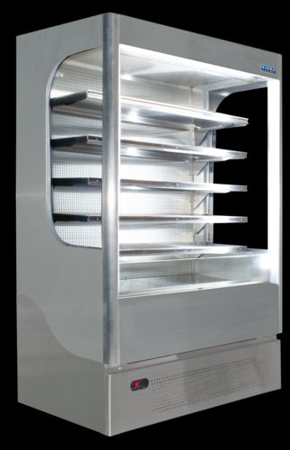 Ojeda ALPA-120H SS Merchandiser, Open Refrigerated Display