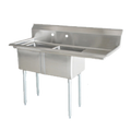 Omcan 25257 Sink, (2) Two Compartment
