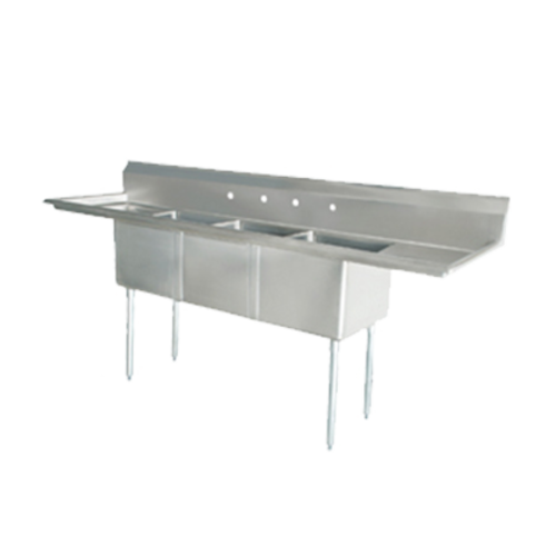 Omcan 25273 Sink, (3) Three Compartment