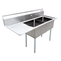 Omcan 25267 Sink, (2) Two Compartment