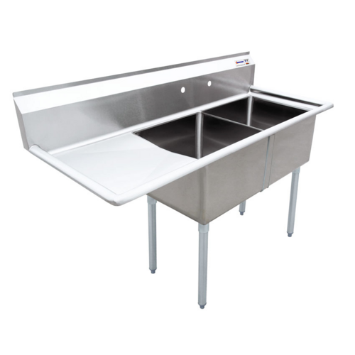 Omcan 25267 Sink, (2) Two Compartment