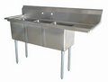 Omcan 25272 Sink, (3) Three Compartment
