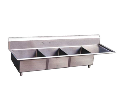 Omcan 22116 Sink, (3) Three Compartment