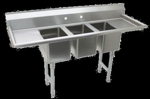 Advance Tabco K7-CS-22 Sink, (3) Three Compartment