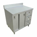 Omcan 45284 Work Table, Cabinet Base Sliding Doors