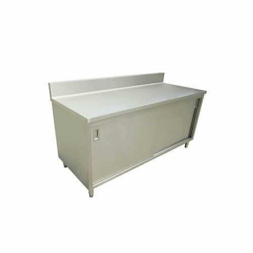 Omcan 43482 Work Table, Cabinet Base Sliding Doors