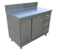Omcan 43483 Work Table, Cabinet Base Sliding Doors