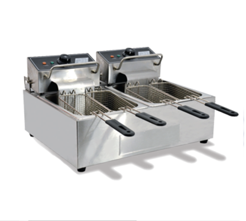 Omcan 39372 Fryer, Electric, Countertop, Split Pot