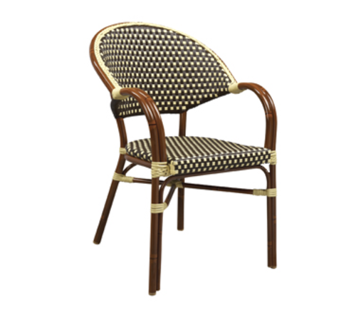 G & A Commercial Seating 815AR Chair, Armchair, Stacking, Outdoor