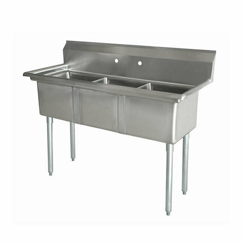 Omcan 43758 Sink, (3) Three Compartment