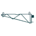 Omcan 48739 Shelving Bracket, Post Mount
