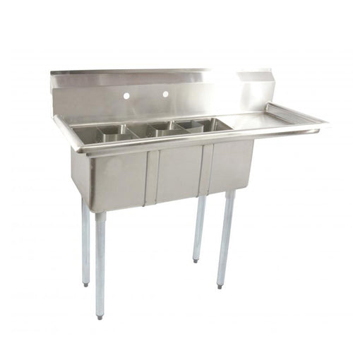 Omcan 39763 Sink, (3) Three Compartment