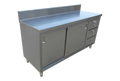 Omcan 43484 Work Table, Cabinet Base Sliding Doors