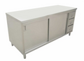 Omcan 44196 Work Table, Cabinet Base Sliding Doors