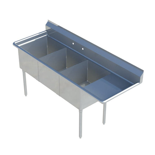 Sapphire SMS-3-2020R Sink, (3) Three Compartment
