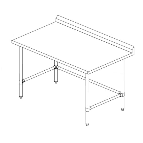 Sapphire SMTOB-2460S Work Table,  54" - 62", Stainless Steel Top