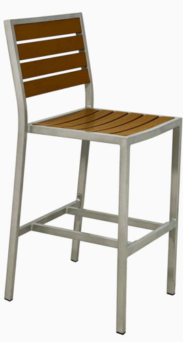 Atlanta Booth and Chair OD311BS-NAT Bar Stool, Outdoor
