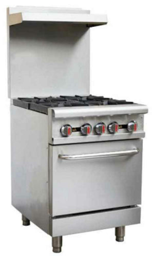 Sapphire SE-RA24 NG/LP Range, 24" Restaurant, Gas