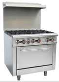 Sapphire SE-RA36 NG/LP Range, 36" Restaurant, Gas
