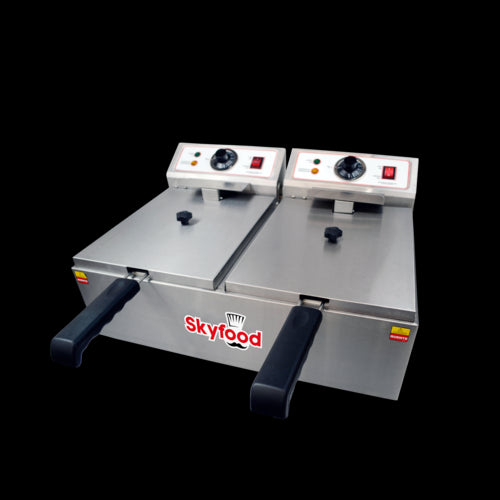 Skyfood FED-20-N Fryer, Electric, Countertop, Split Pot