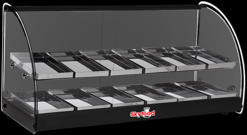 Skyfood FWD2-36BL Display Case, Heated Deli, Countertop
