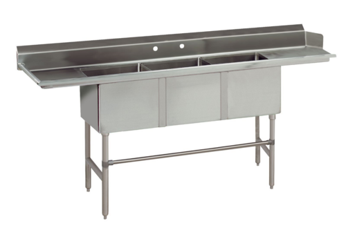 Advance Tabco DTC-3-83L-X Dishtable, with Potsinks