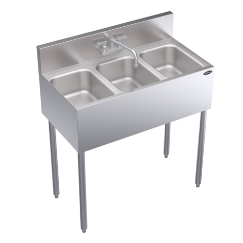 Krowne CS-1836 Sink, (3) Three Compartment