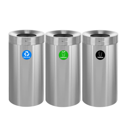 Alpine ALP475-27-R-T-CO Recycling Receptacle / Container, Metal