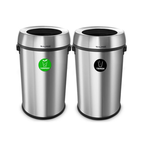 Alpine ALP470-65L-CO-T Trash Receptacle, Indoor
