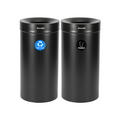 Alpine ALP475-27-BLK-R-T Recycling Receptacle / Container, Metal