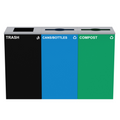 Alpine ALP4450-BLK-KIT29 Recycling Receptacle / Container, Metal