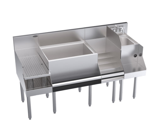Krowne KR24-W60C-10 Underbar Ice Bin/Cocktail Station, Blender Station