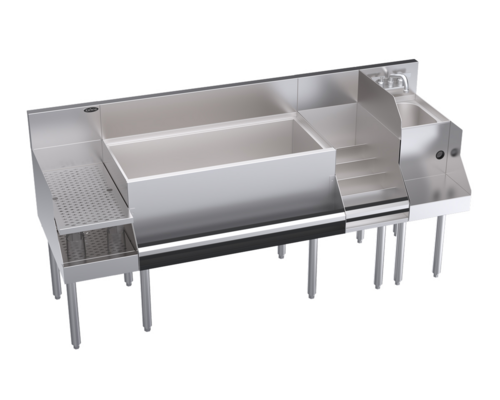Krowne KR24-W72C-10 Underbar Ice Bin/Cocktail Station, Blender Station