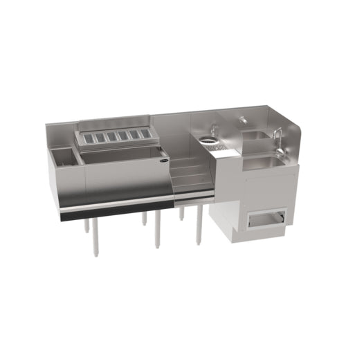 Krowne KR24-TCS66D Underbar Ice Bin/Cocktail Station, Bottle Well Bin