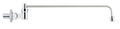Krowne 13-223L Faucet, Wok / Range Filler